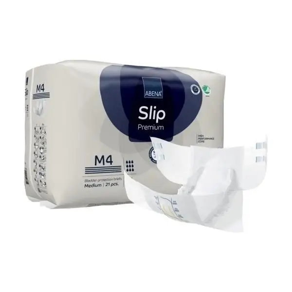Abena Slip M4 Adult Diapers: Breathable, Overnight Protection (70-110cm Hip, 21 Count)