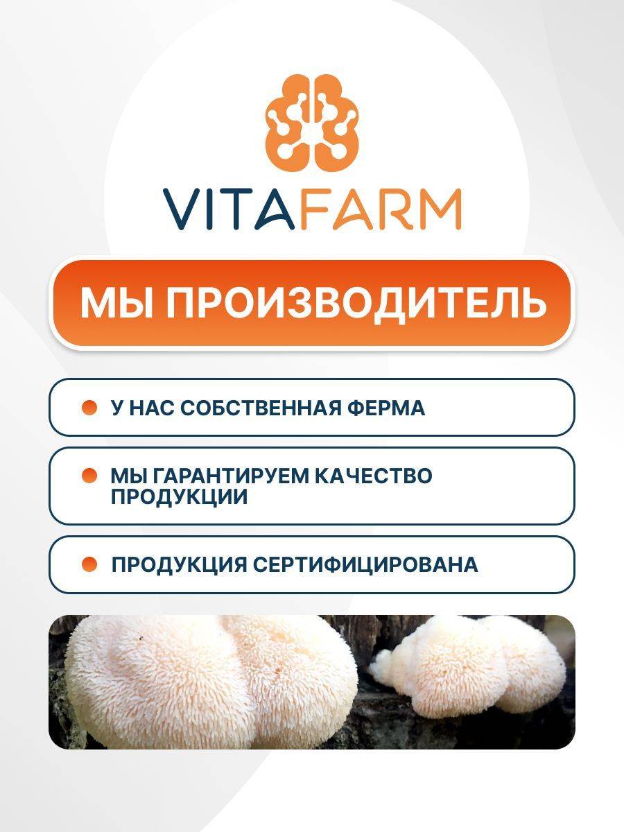 VitaFarm Lion's Mane Mushroom Mycelium Powder 500 g #6
