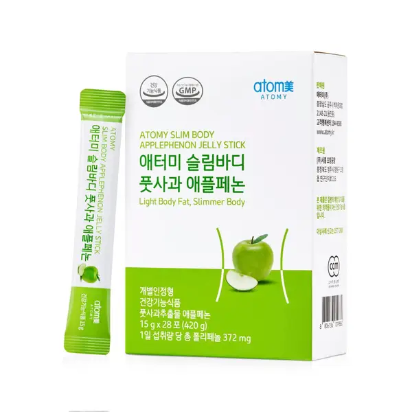 Atomy Green Apple Phenon Jelly Sticks (28 Packets) - Weight Management Support