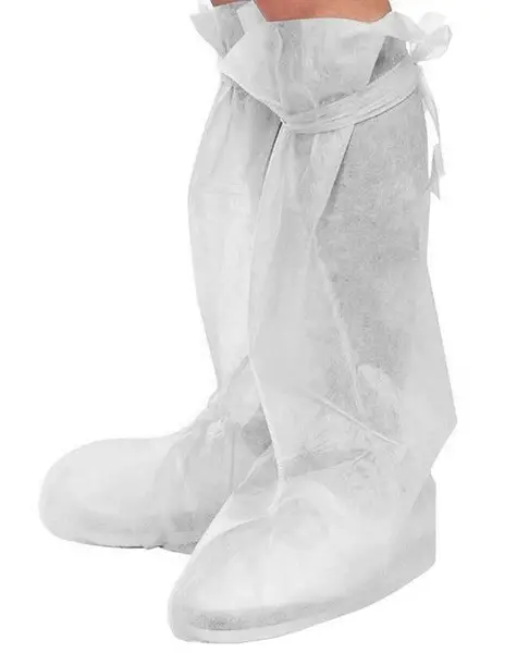 45cm Tall Shoe Covers (Size 35cm Foot) - Spunbond Non-Woven Disposable Booties