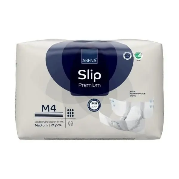 Abena Slip Premium M4 Nighttime Adult Diapers (70-110cm Waist, 21 Count)
