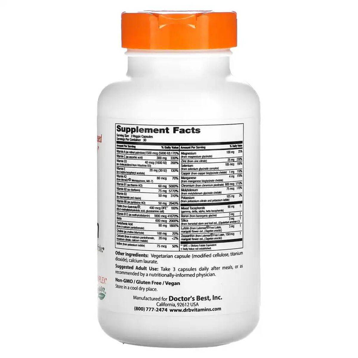 Doctor's Best Multivitamin Mineral Complex, 90 Plant-Based Capsules #2