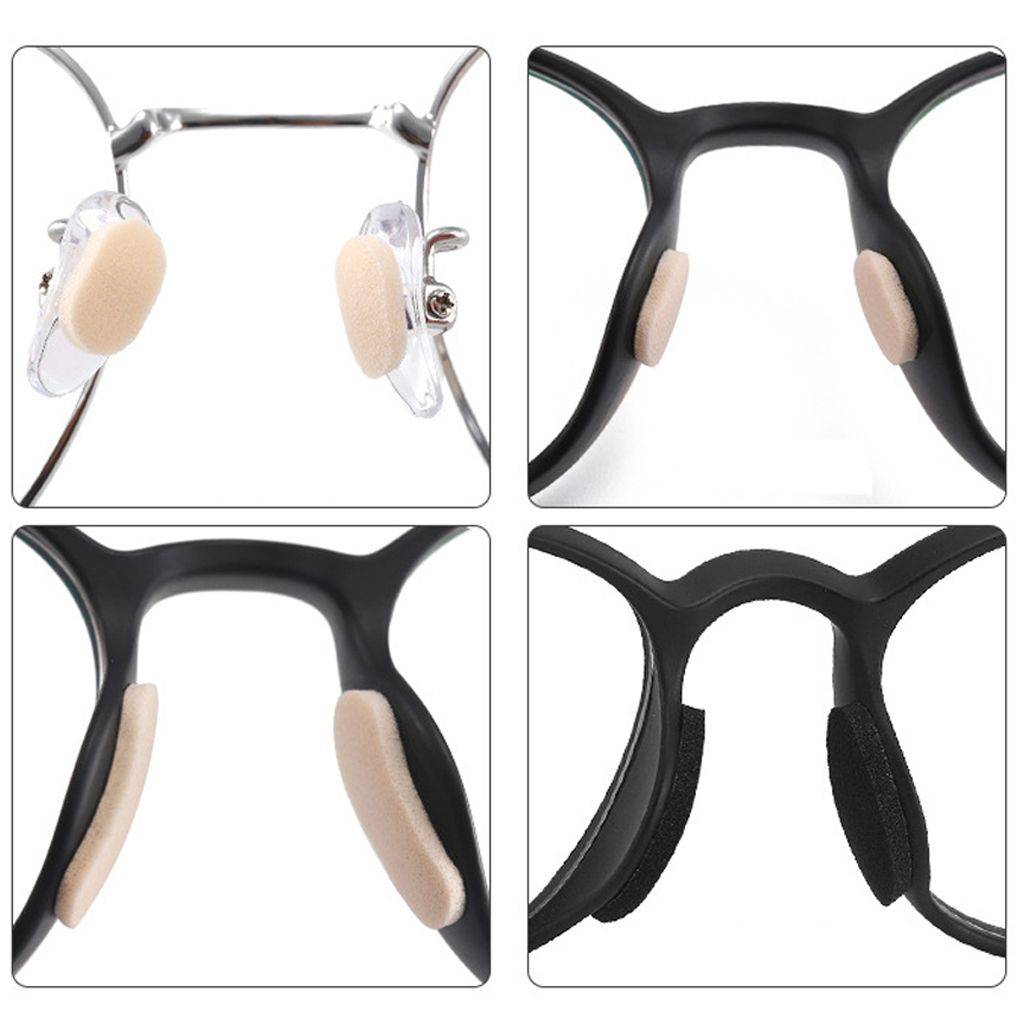 ESTONE 20 Pair Skin-Tone Sponge Eyeglass Nose Pads C-Shape Water Drop 1.5 mm #5