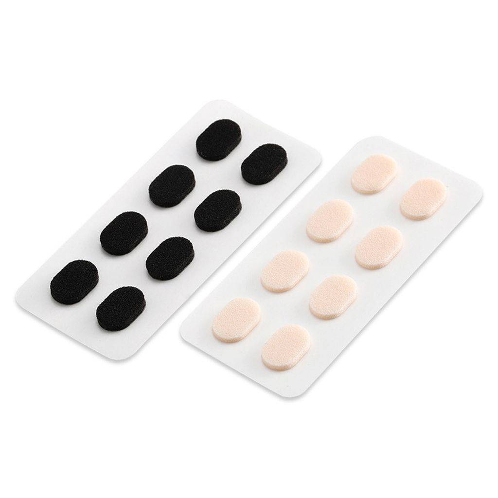 ESTONE Silicone Anti-Slip Nose Pads for Glasses, Oval 1.5mm Thickness, 20 Pairs (40 Pieces), Multicolored #8