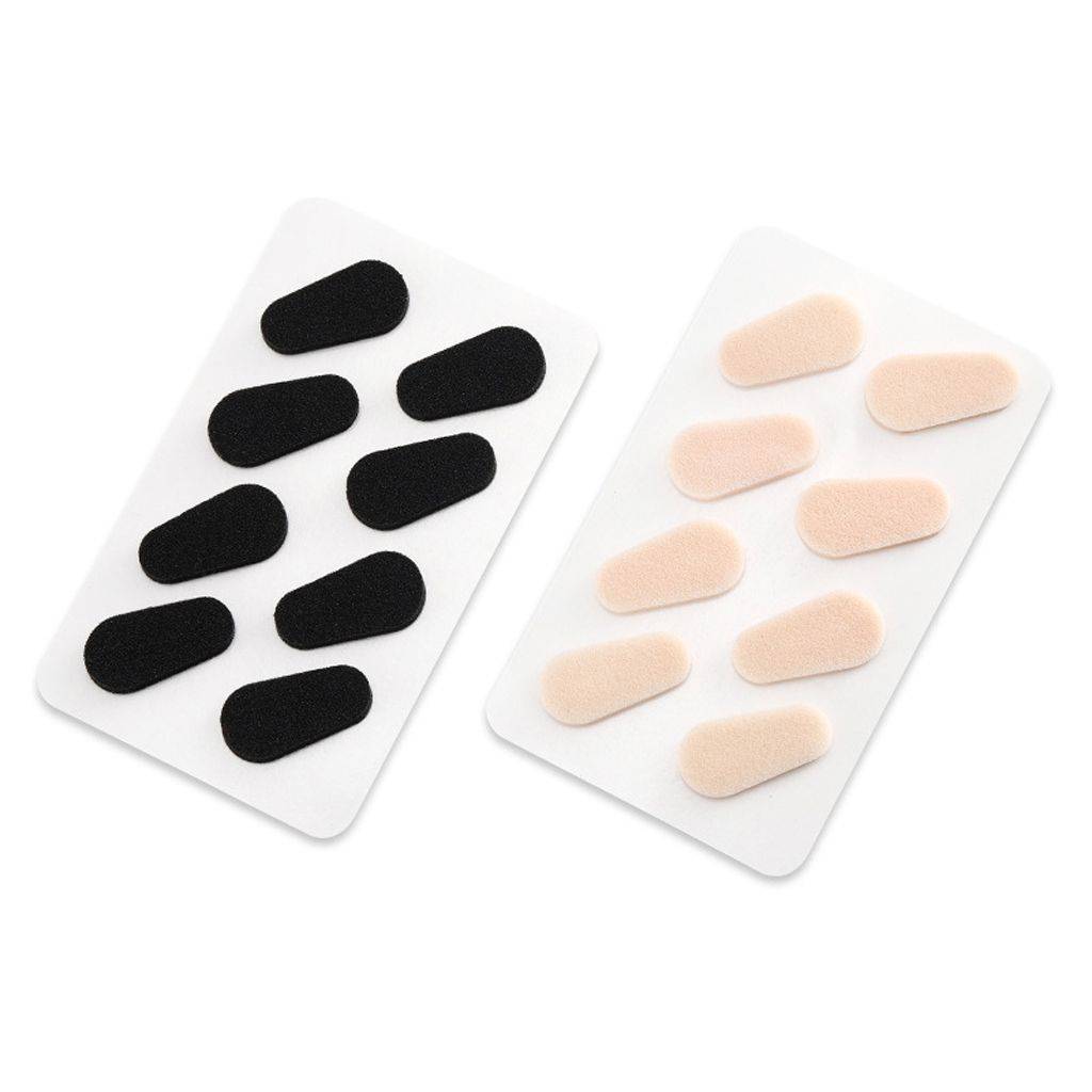 ESTONE 20 Pair Skin-Tone Sponge Eyeglass Nose Pads C-Shape Water Drop 1.5 mm #7