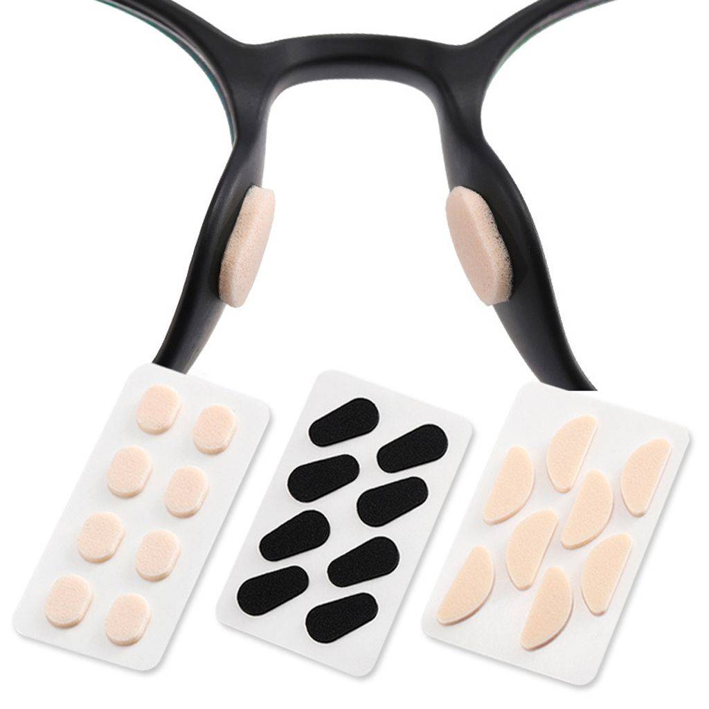 ESTONE 20 Pair Skin-Tone Sponge Eyeglass Nose Pads C-Shape Water Drop 1.5 mm #6