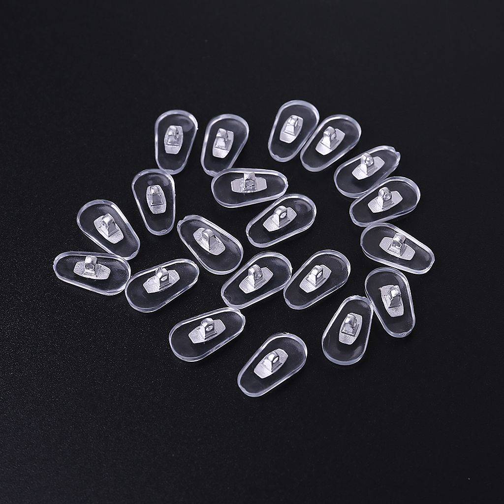 10 Pairs PVC Nose Pads with Aluminum Core - Silver for Glasses Repair #7