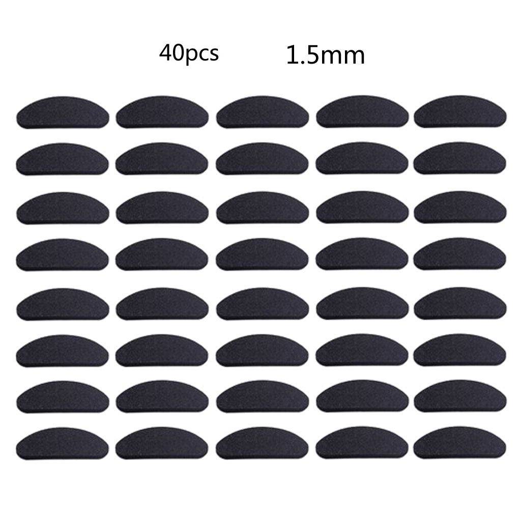 ESTONE Silicone Anti-Slip Nose Pads for Glasses, Oval 1.5mm Thickness, 20 Pairs (40 Pieces), Multicolored #11
