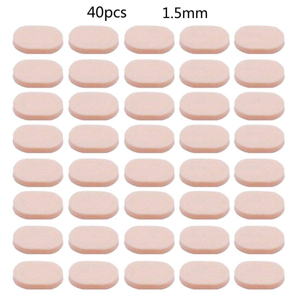 ESTONE Silicone Anti-Slip Nose Pads for Glasses, Oval 1.5mm Thickness, 20 Pairs (40 Pieces), Multicolored #12