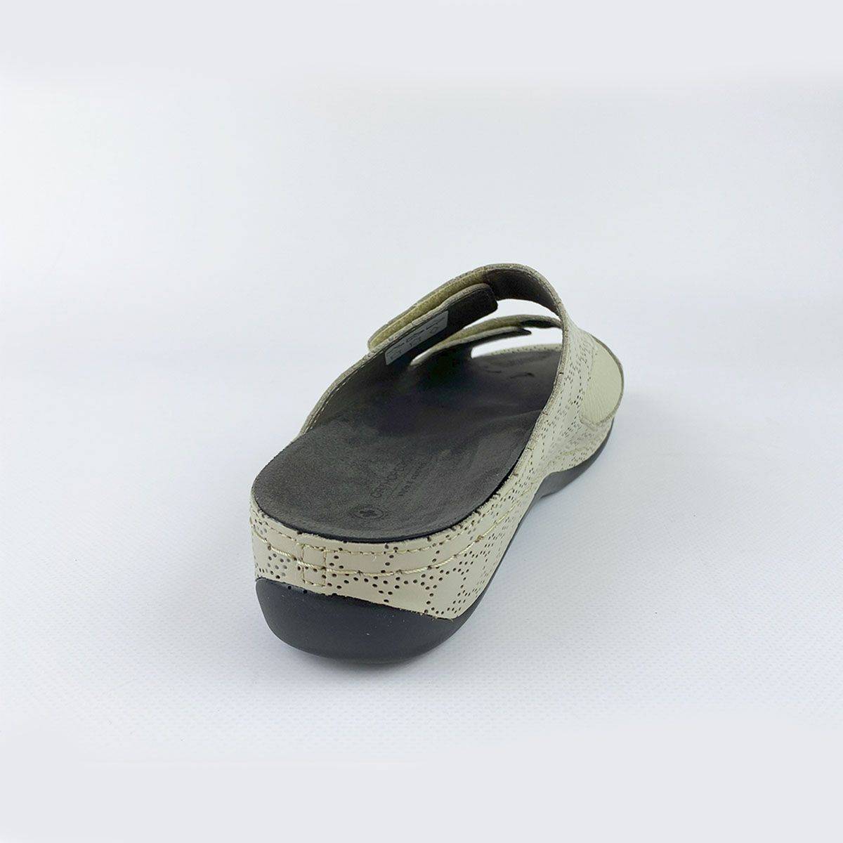 Luomma Women Orthopedic Footwear Natural Leather H-Fit Beige Lace Platform Velcro #18