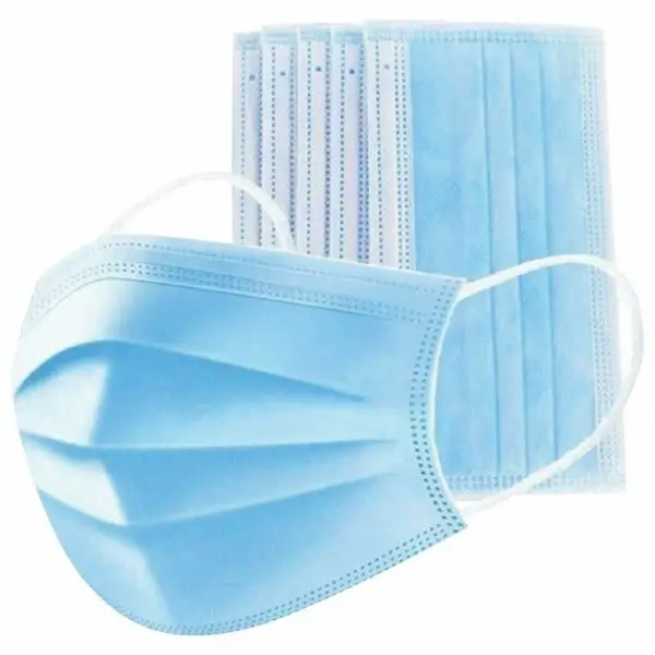 Beajoy Blue Disposable 3-Ply Face Masks (100 Count)
