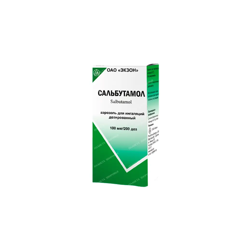 Salbutamol aerosol for inhalation dosed 100mcg/dose 200 doses №1