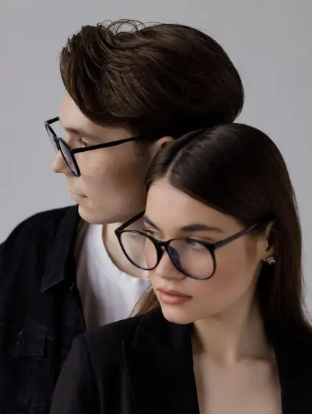 Blue Light Blocking Computer Glasses: Zero Power, Anti-Glare, Black Frame