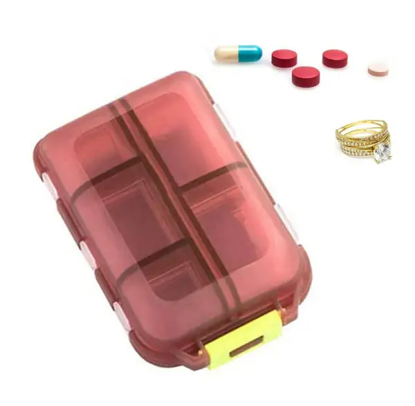 7-Day Pill Organizer: 1-Box, 10-Compartment Weekly Case