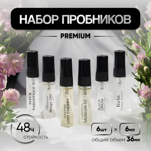 Women's Perfume Sample Set: 6 x 36ml