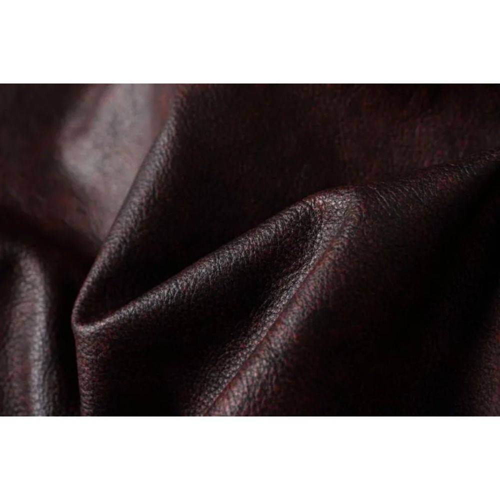 Maplesteed Store Men's Leather Jacket Vintage Red Brown CN Size 6XL #7