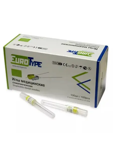 100x Sterile Dental Needles 0.4x35mm