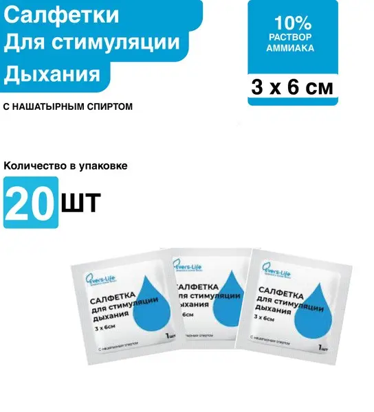 Ammonia Inhalants (20ct): 3x6cm Aromatic Salts for Respiratory Support