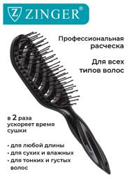 Zinger Vented Hair Brush CH-5030 Black #1