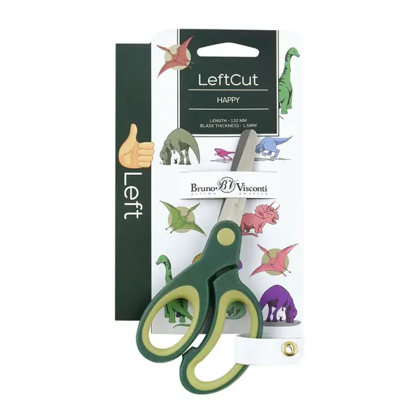 Left-Handed Kids' Safety Scissors - Bruno Visconti "LEFTCUT" 15cm