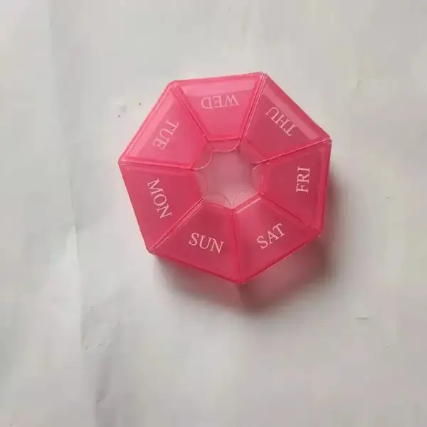7-Day Pill Organizer: Portable Plastic Pill Box