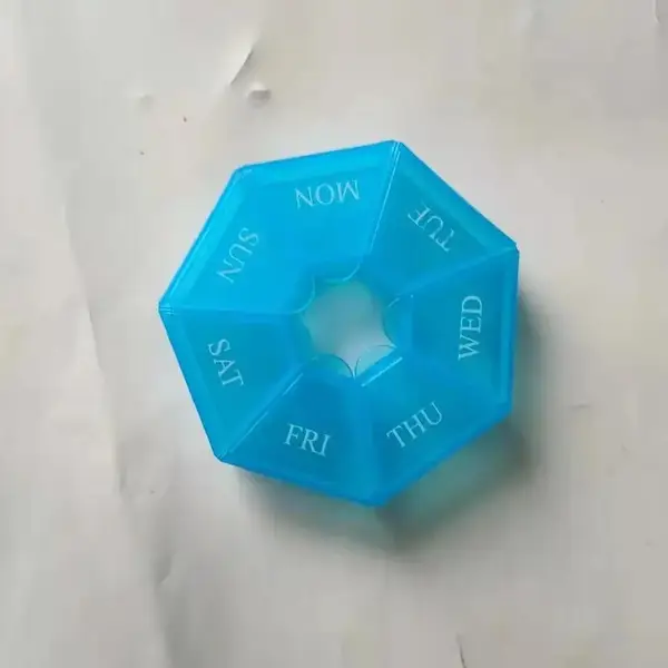 7-Day Pill Organizer: Portable Plastic Pill Case