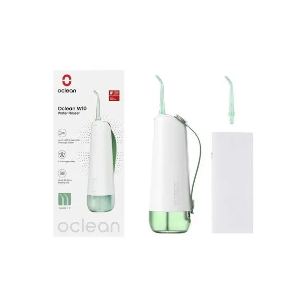 Oclean W10 Water Flosser with 2 Nozzles (Green)