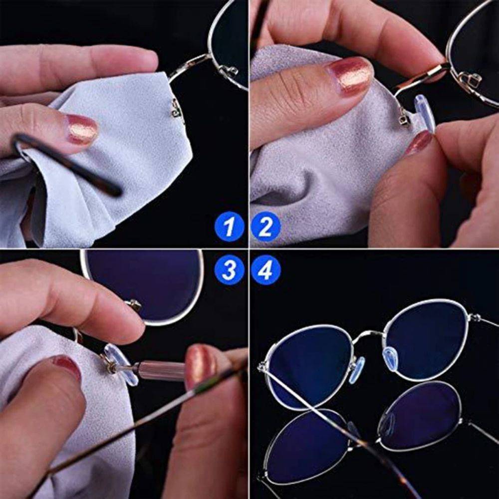 Warm Life Eyeglass Temple Silicone Nose Pad Repair Kit, Transparent, 65x45 mm #6