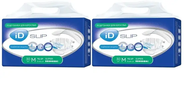 Adult Diapers Slip M - 60 Count (2 x 30)