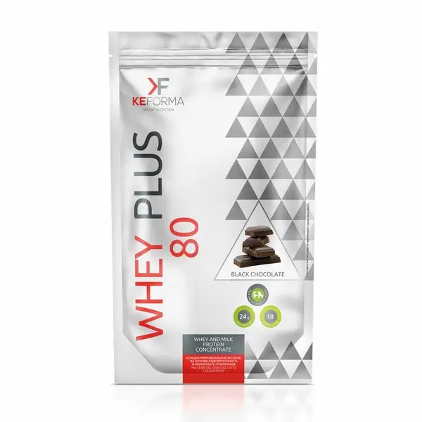 Whey Protein 80 (Dark Chocolate), 480g - Keforma