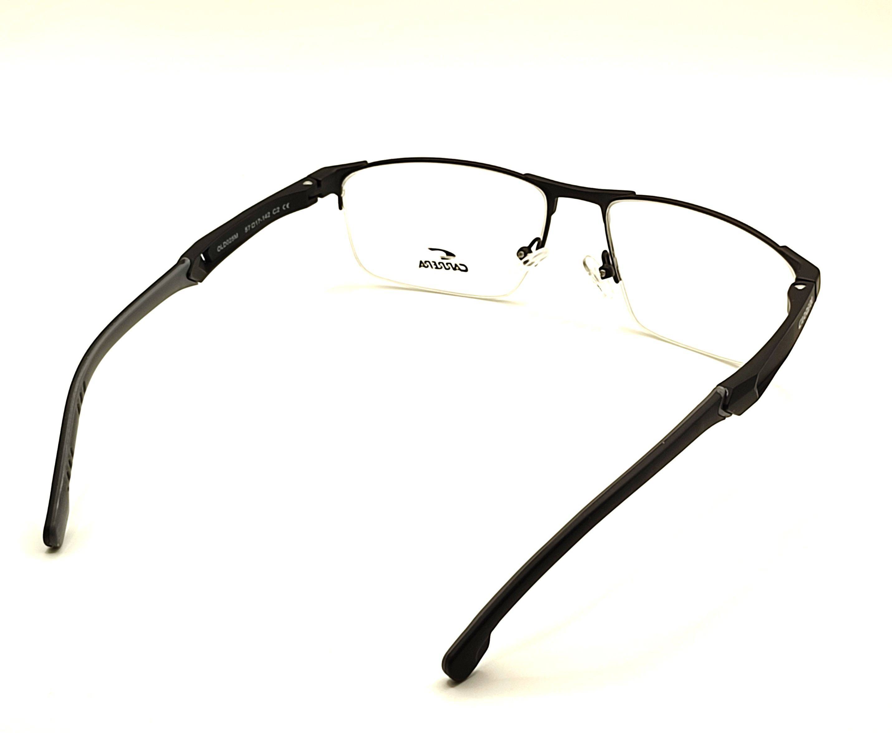 Carrera Semi‑Rimless Eyeglass Frame – Black/Gray, Oval, 140 mm #14