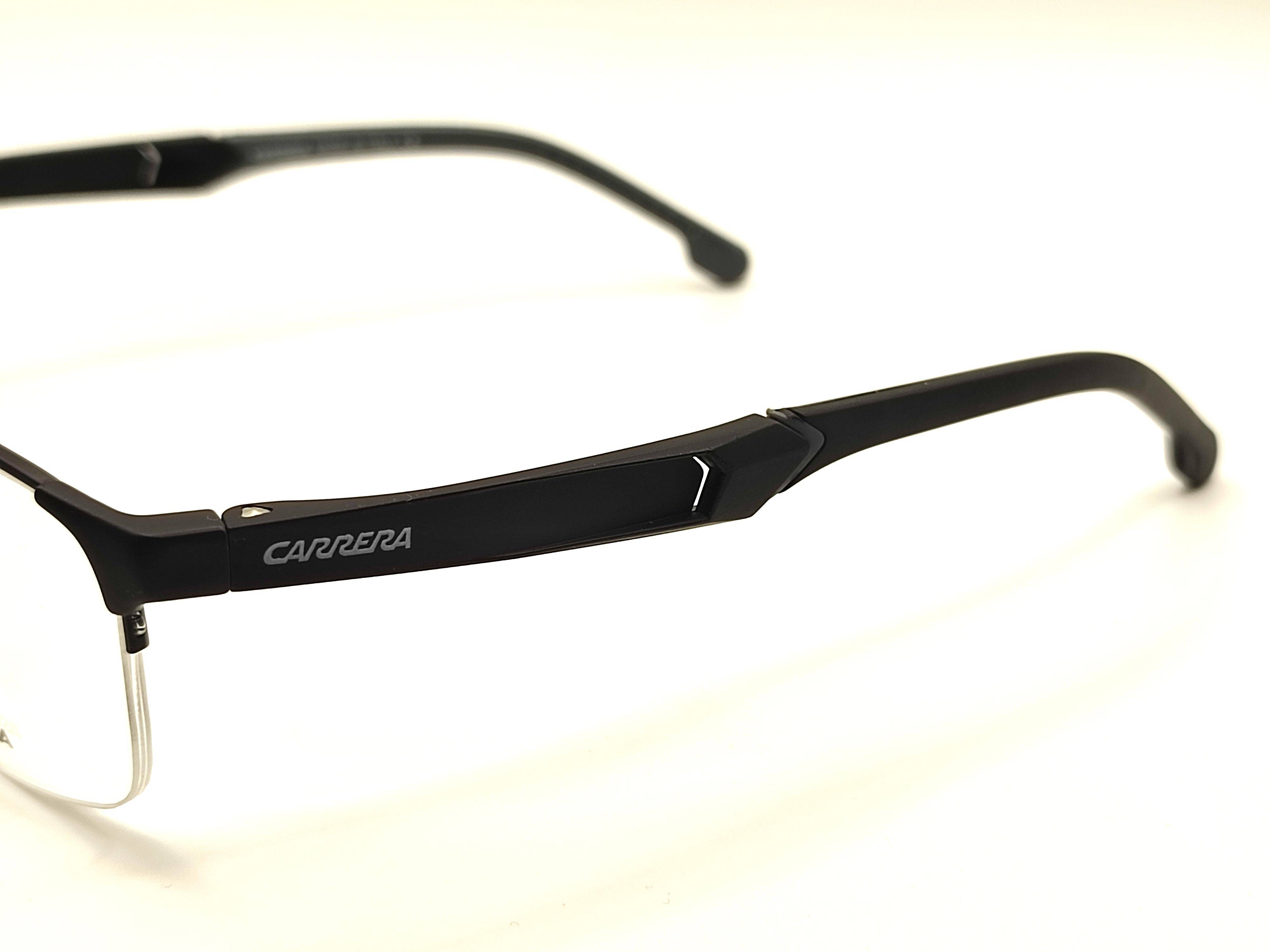 Carrera Semi‑Rimless Eyeglass Frame – Black/Gray, Oval, 140 mm #5