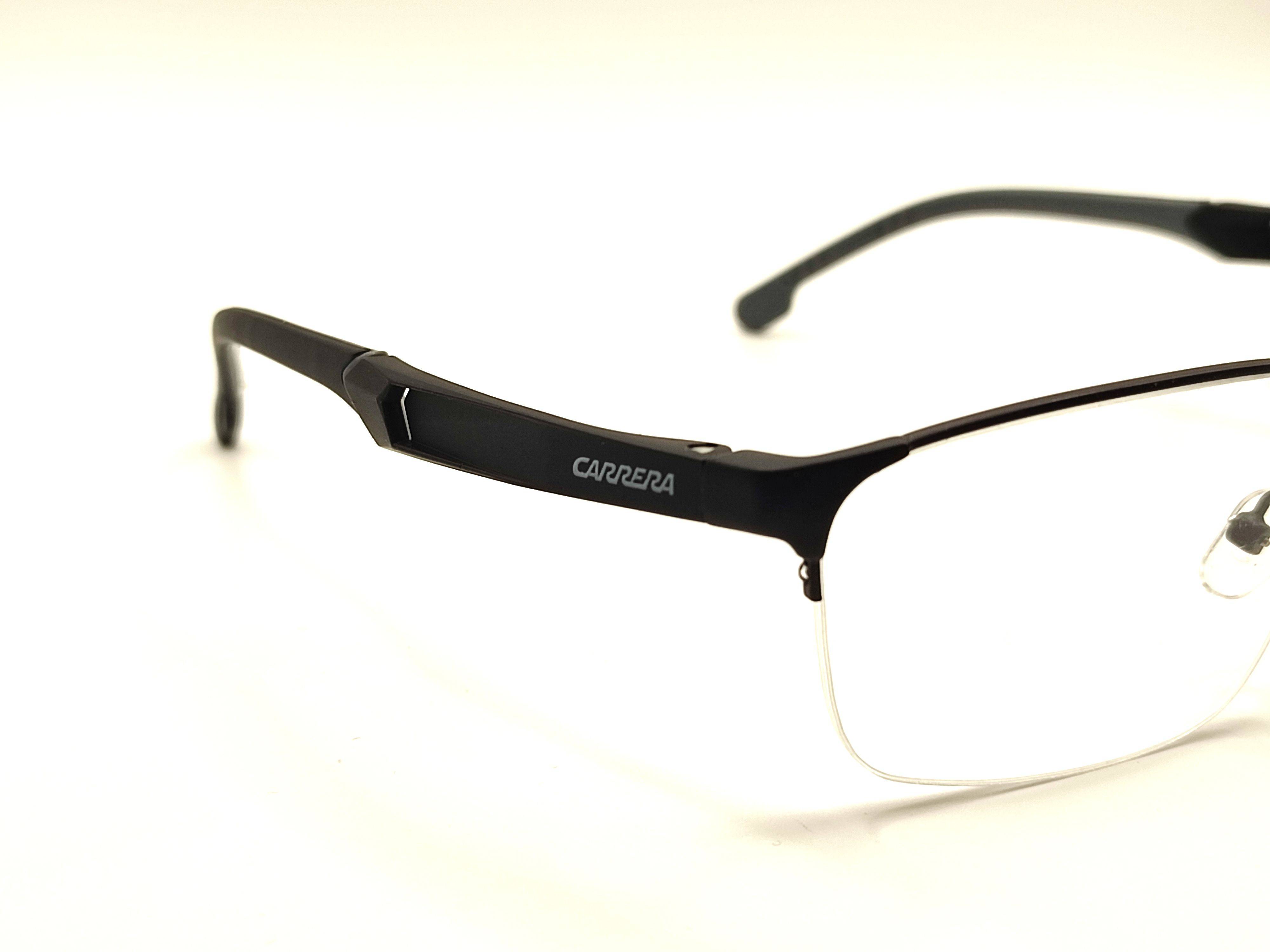 Carrera Semi‑Rimless Eyeglass Frame – Black/Gray, Oval, 140 mm #4