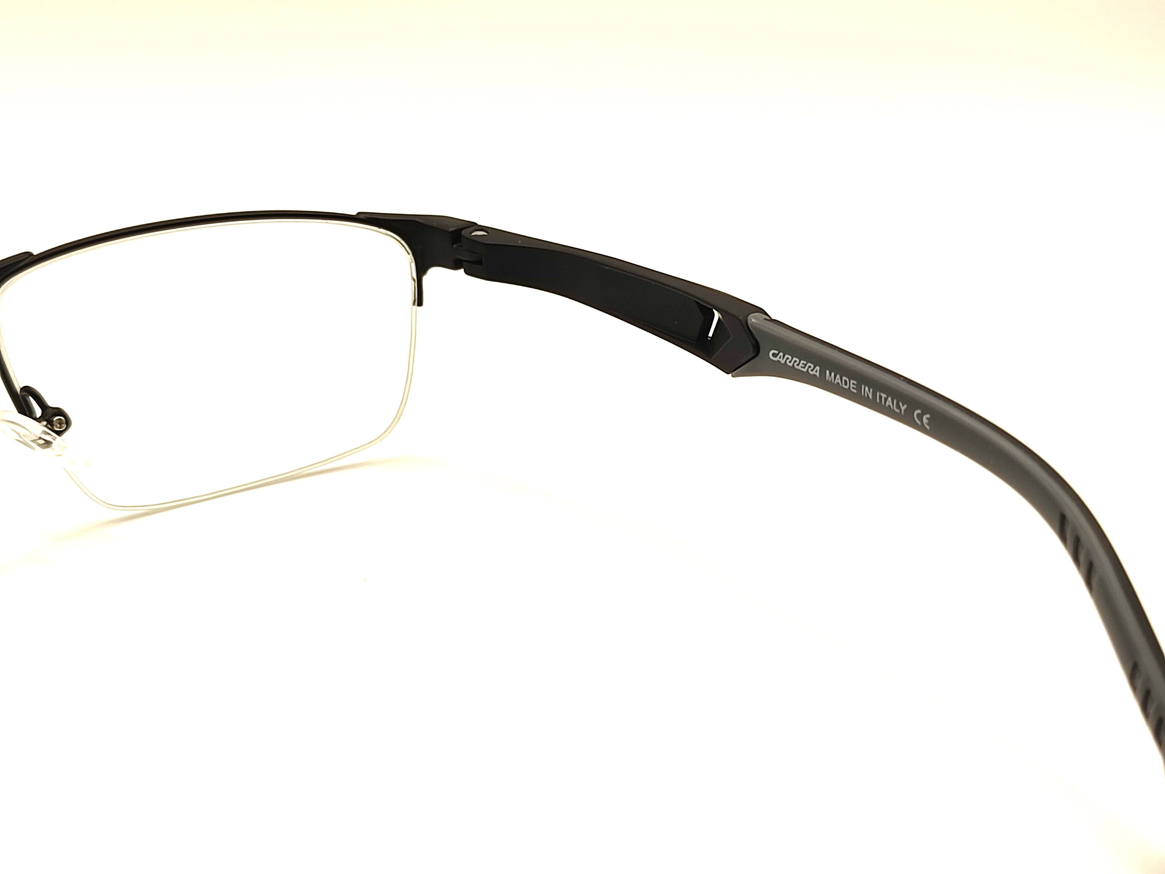 Carrera Semi‑Rimless Eyeglass Frame – Black/Gray, Oval, 140 mm #7