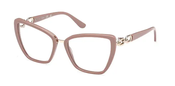 Guess GU 50180 057 Beige Cat Eye Plastic Frames for Women