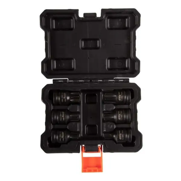 1/2" Drive Impact Socket Set, TORX T55-T100, 44mm L, 6-Piece, AFFIX