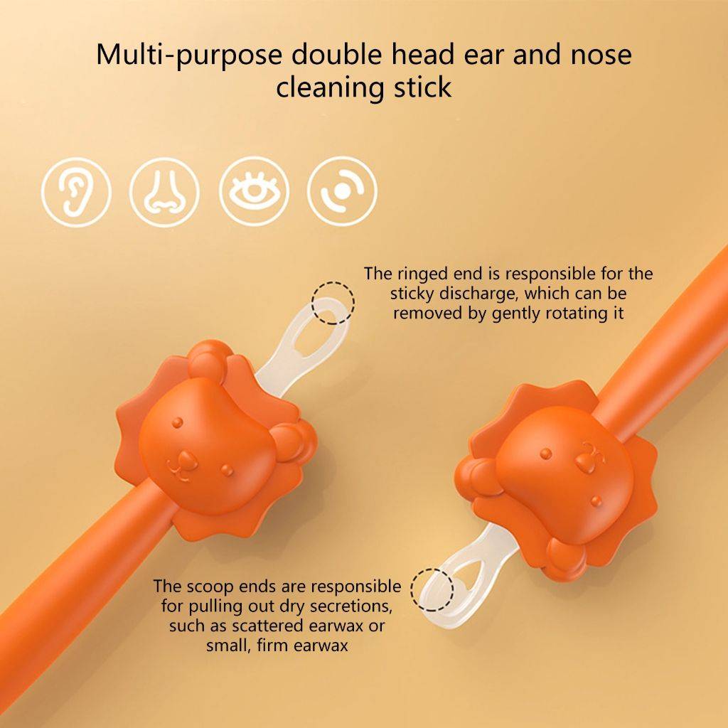 Gentle Double-Headed Baby Ear and Nose Cleaning Tool, PP/TPE, 9cm, 1-Pack #8