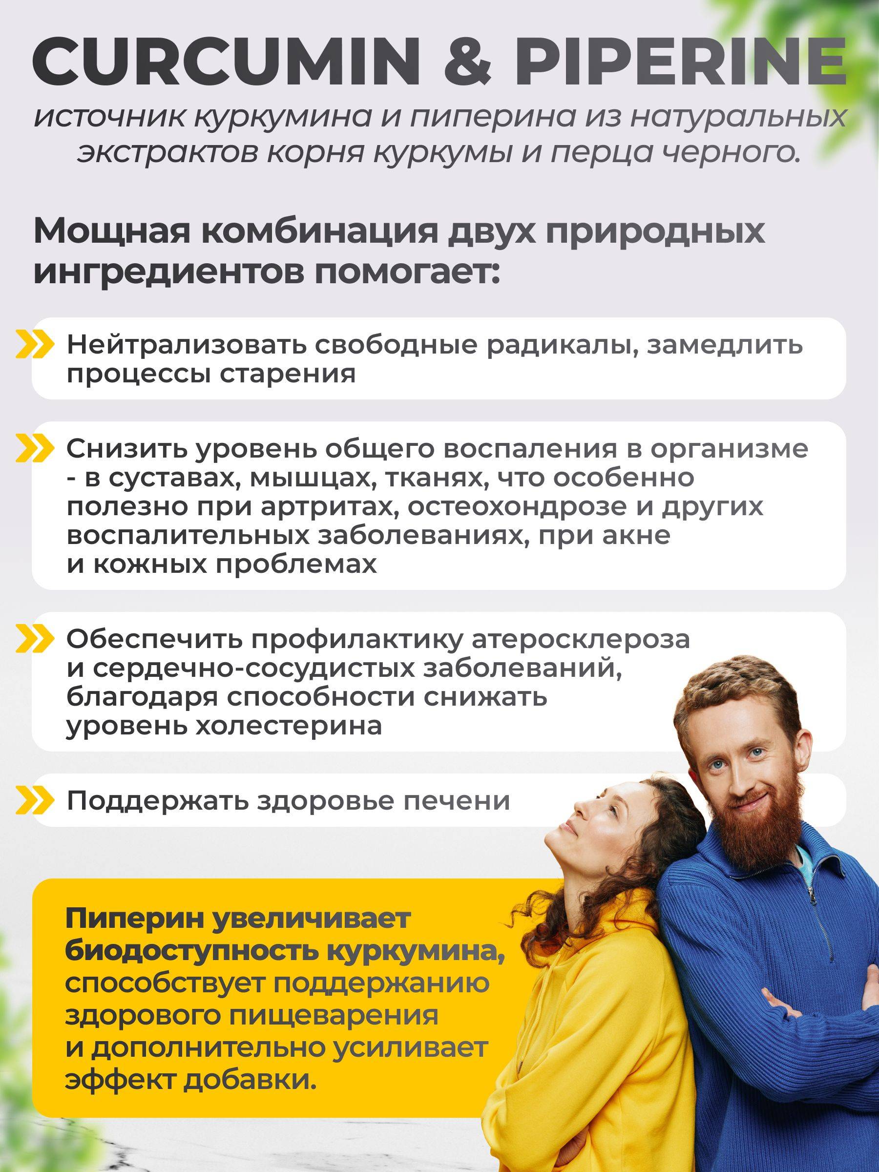 VitaMeal Curcumin with Piperine Capsules for Immunity, Liver, Muscle & Joint Support, 60 Capsules #2