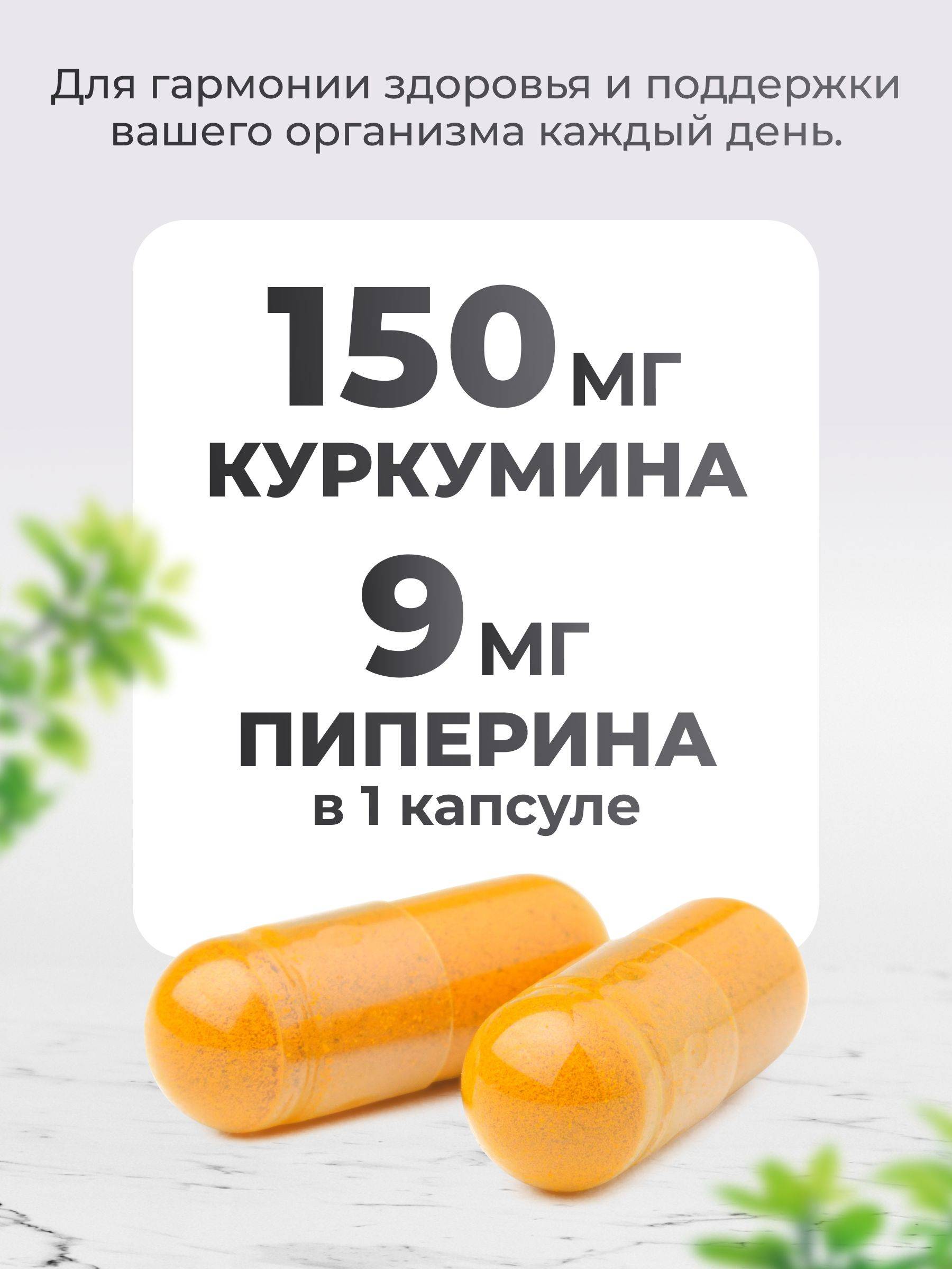 VitaMeal Curcumin with Piperine Capsules for Immunity, Liver, Muscle & Joint Support, 60 Capsules #3