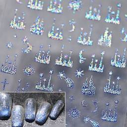 Fantasy Star and Moon Nail Stickers #1