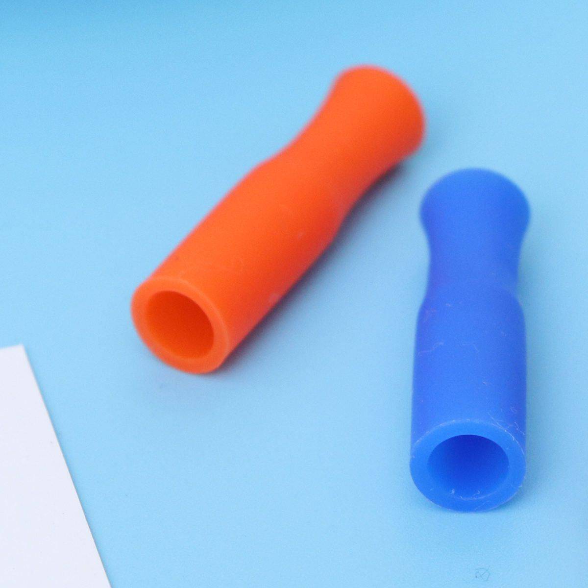 Silicone Straw Tips with Colorful Caps – Pack of 12 #6