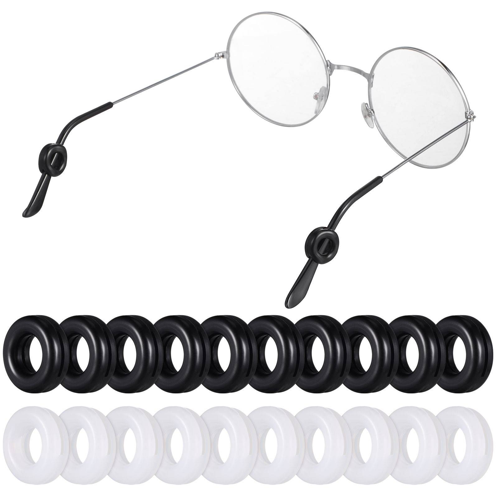 10 Pairs Silicone Anti-Slip Glasses Temple Tips - Comfortable Ear Hooks for Eyewear #2