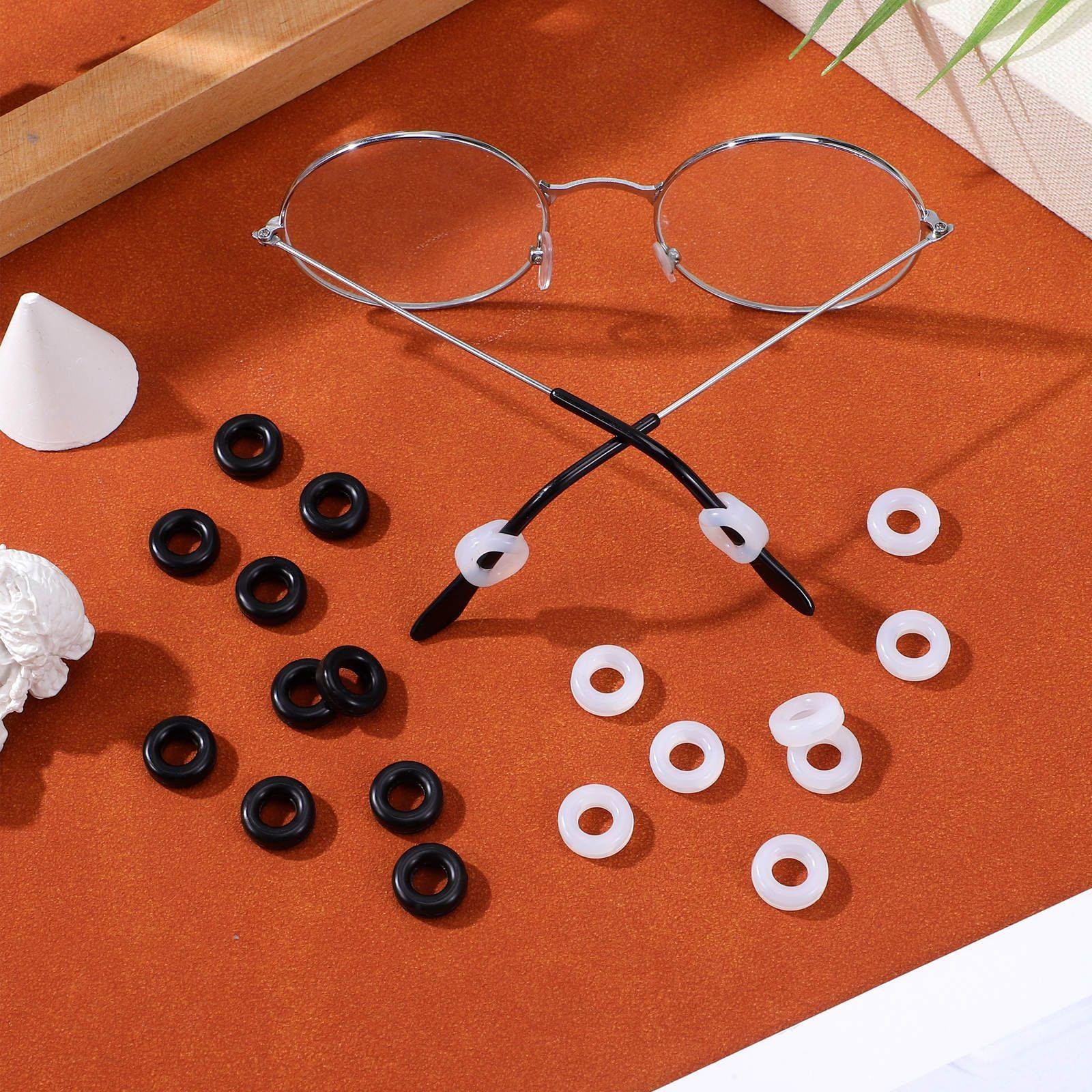 10 Pairs Silicone Anti-Slip Glasses Temple Tips - Comfortable Ear Hooks for Eyewear #10