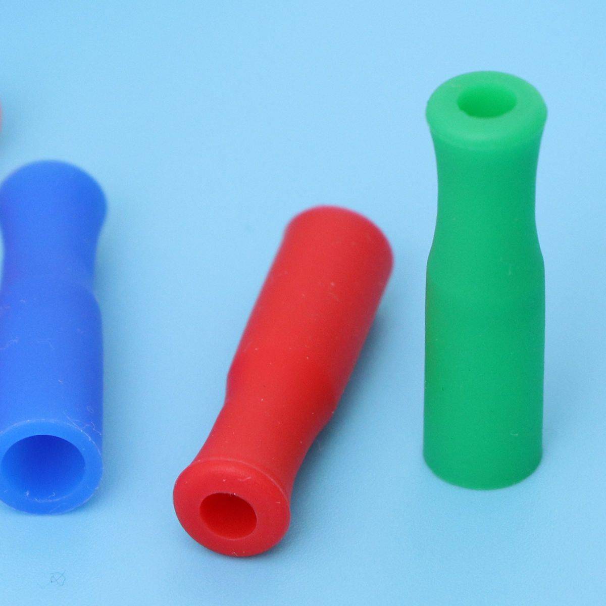 Silicone Straw Tips with Colorful Caps – Pack of 12 #5