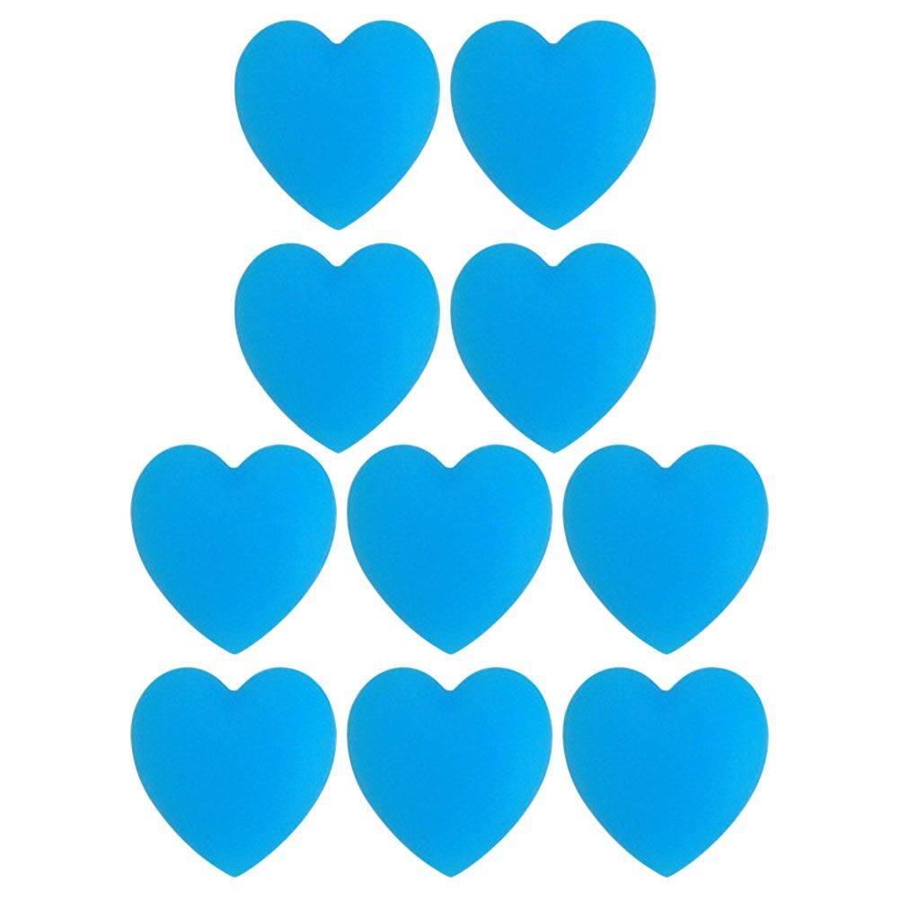 Silicone Heart-Shaped Blue Eye Clip-On Covers, 5 Pairs #4
