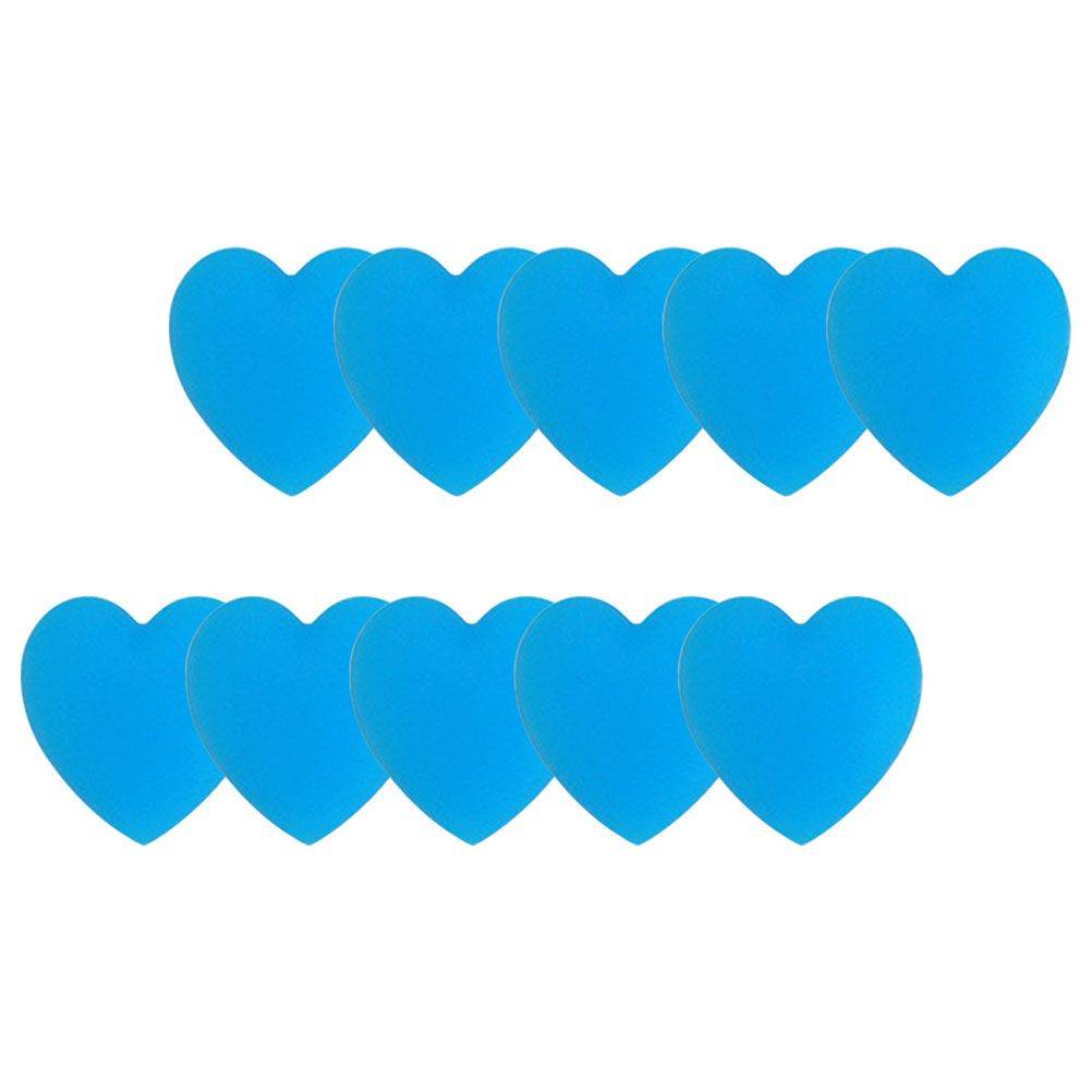 Silicone Heart-Shaped Blue Eye Clip-On Covers, 5 Pairs #2