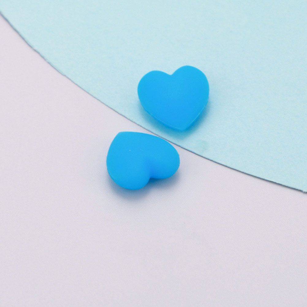 Silicone Heart-Shaped Blue Eye Clip-On Covers, 5 Pairs #5