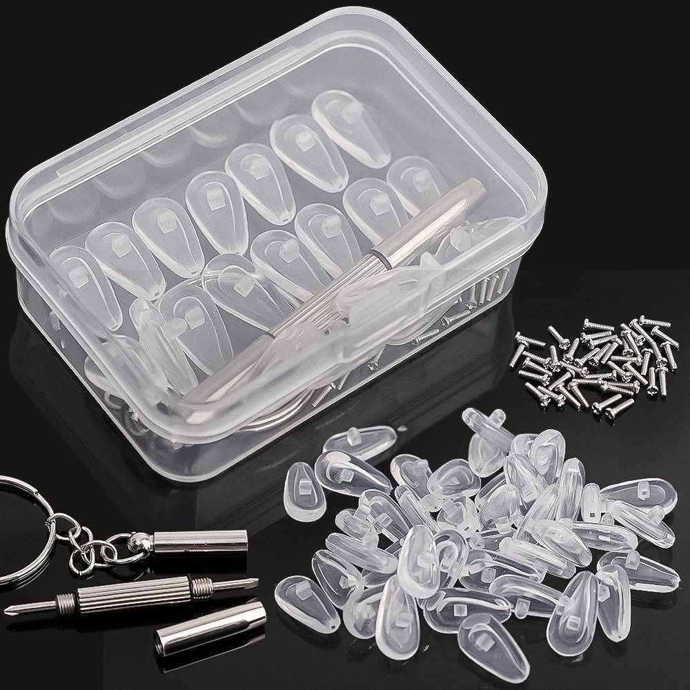 Warm Life Eyeglass Temple Silicone Nose Pad Repair Kit, Transparent, 65x45 mm #2