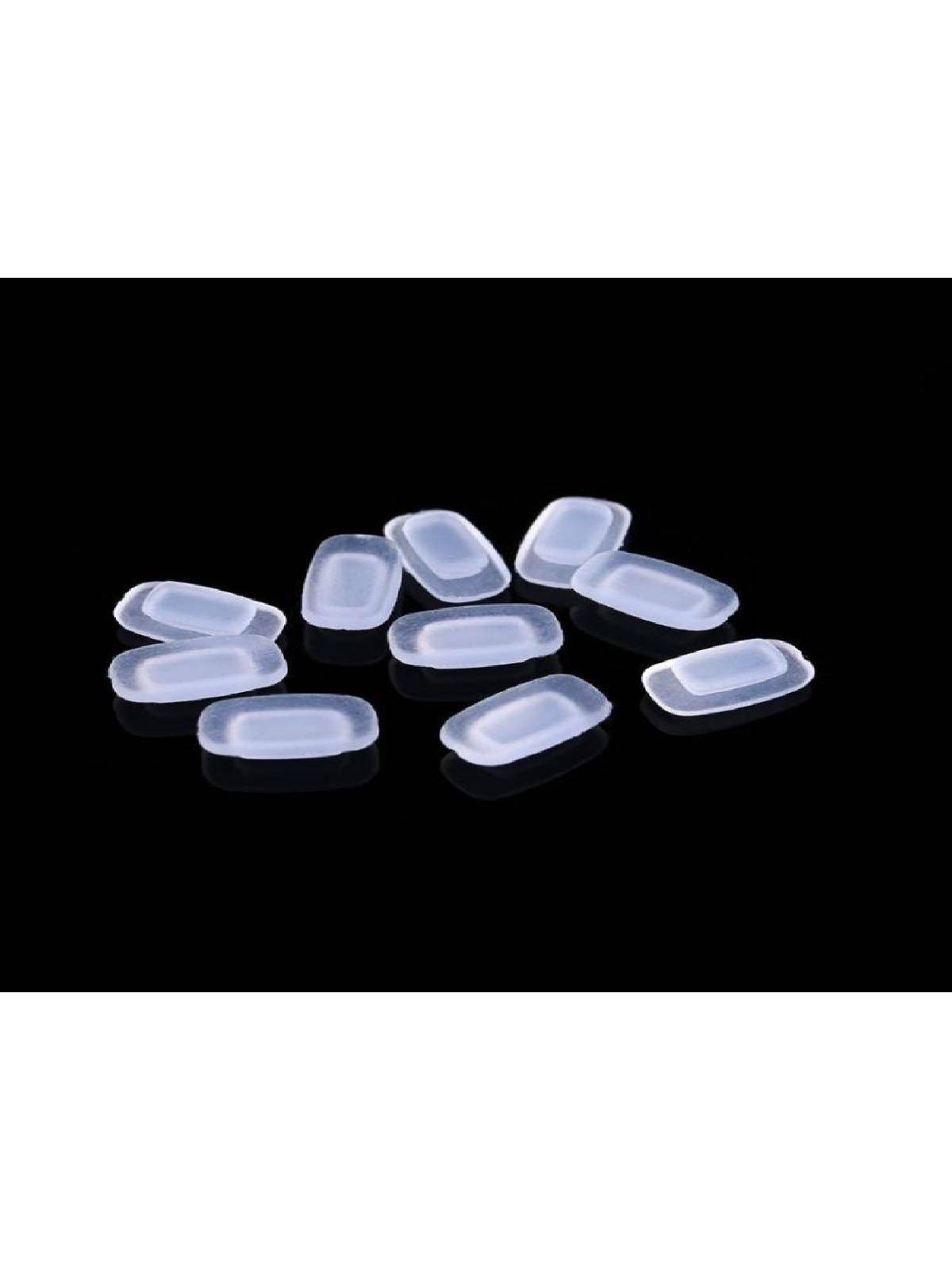 Silicone Matte Nose Pads for Glasses, 10.5×6 mm, Transparent, Pack of 5 #3