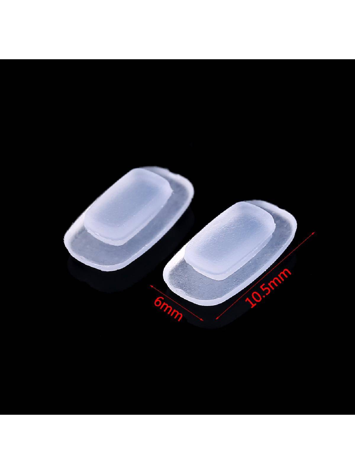 Silicone Matte Nose Pads for Glasses, 10.5×6 mm, Transparent, Pack of 5 #5